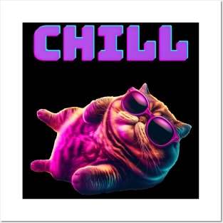 Chill cat Posters and Art